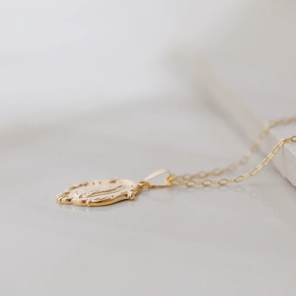 Virgin Mary Necklace | 18k Gold Filled - Picture 5 of 7